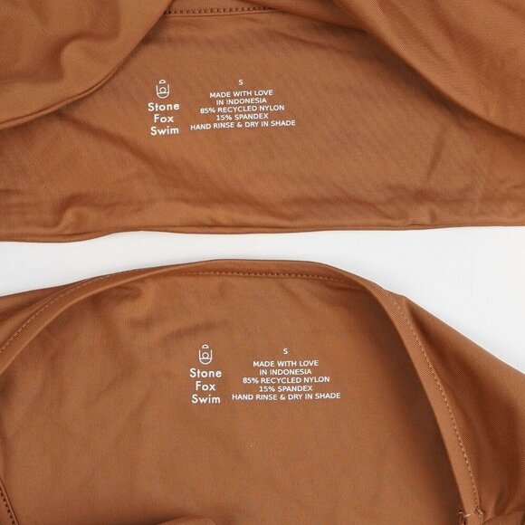 Stone Fox Swim Echo Top & Ibiza Bottom Set Rawhide Brown - Small - NWT - Picture 3 of 6